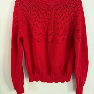 Red Women's Sweater, Size Large